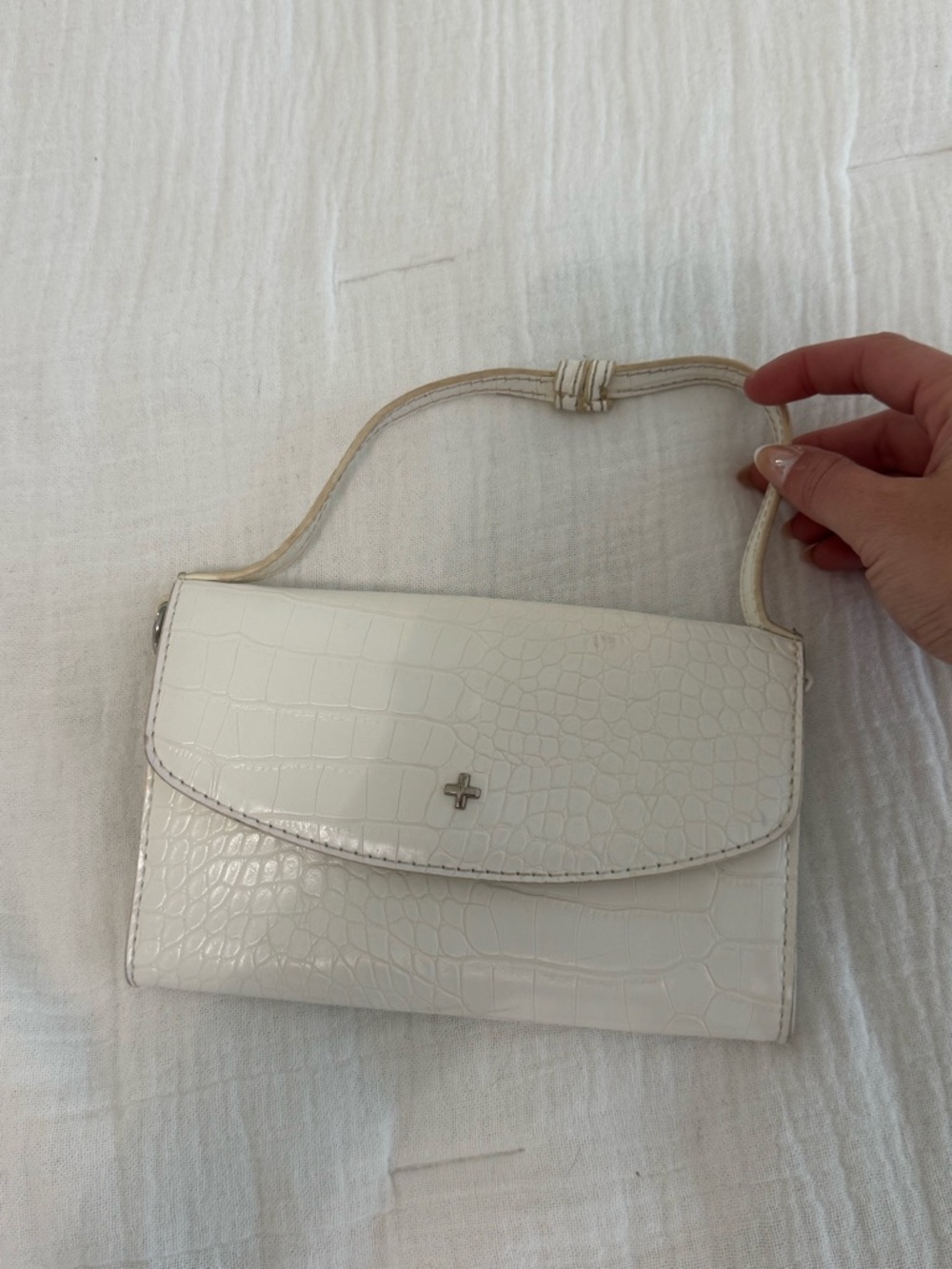 Princess Polly White Croc Mini Bag